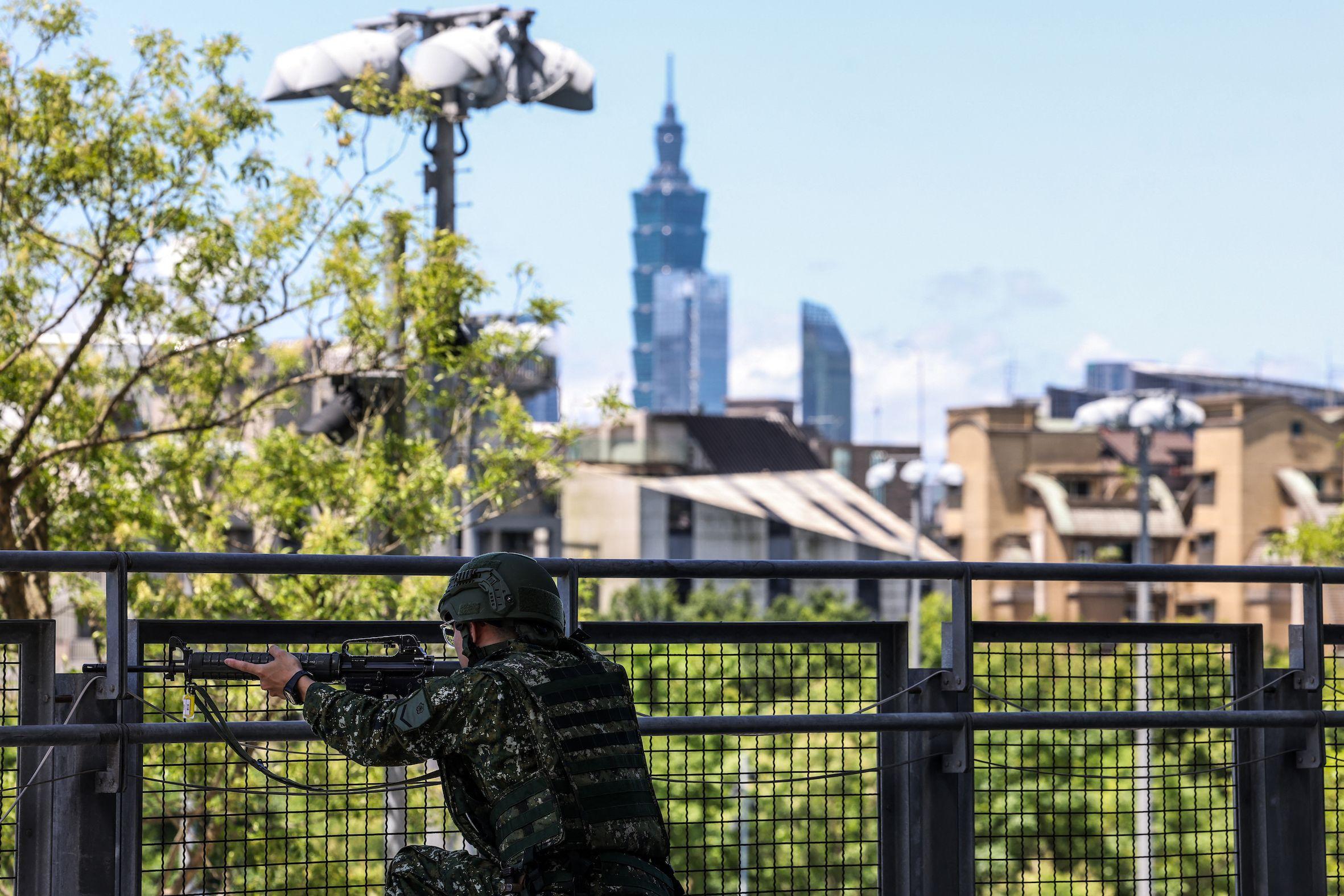 在台北的軍事演習