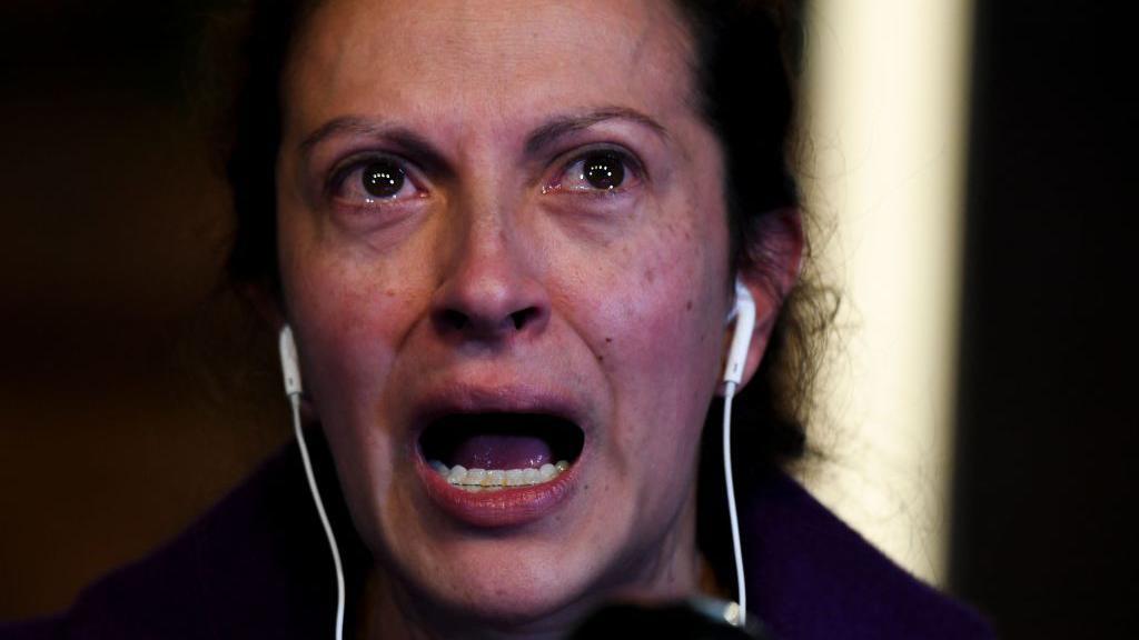 Jineth Bedoya ante la Corte Interamericana de Derechos Humanos en 2021.