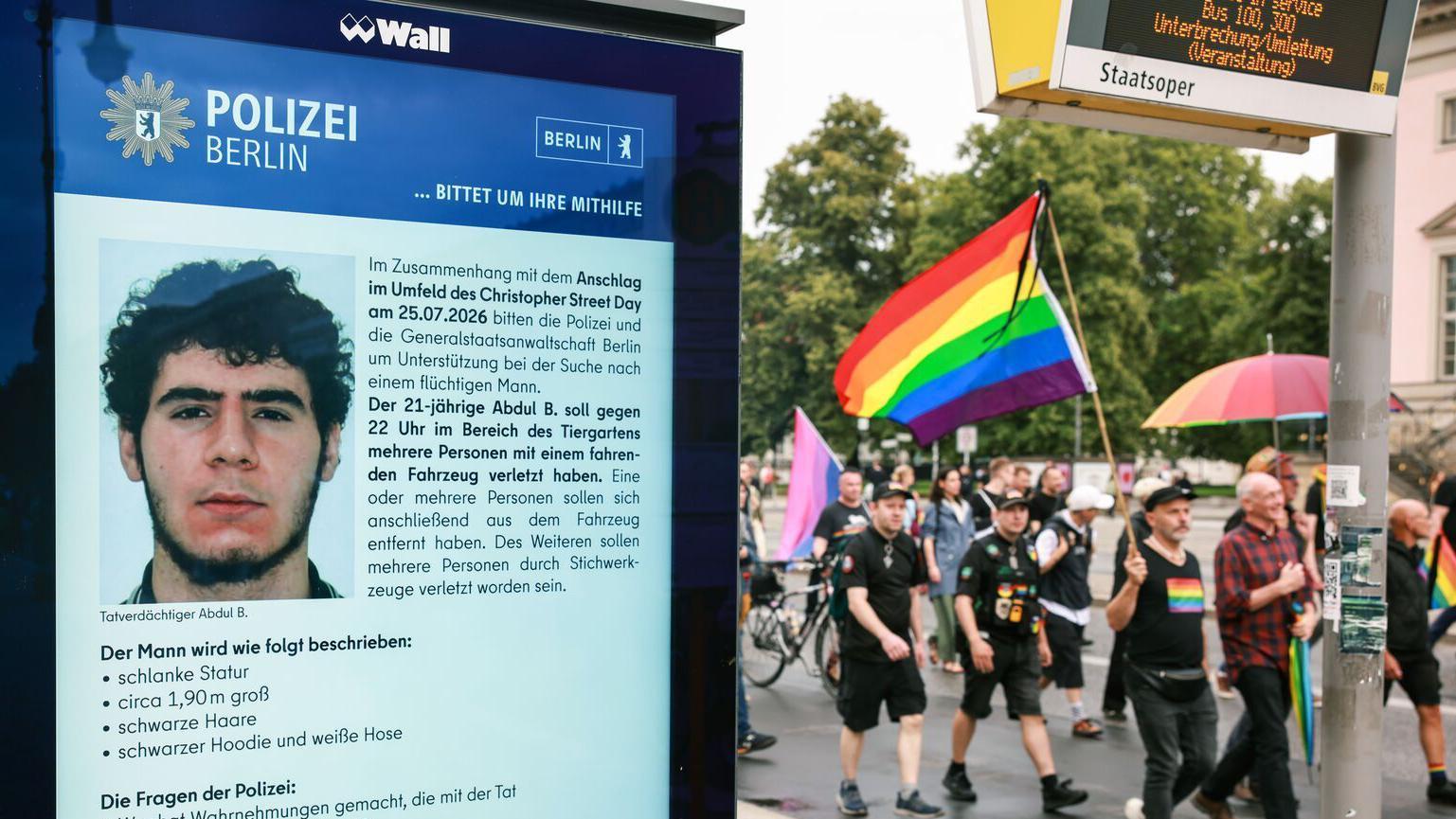 Osumnjičeni za napad na učesnike Parade ponosa u Berlinu ubijen u sukobu sa policijom 1 bilbord sa fotografijom osumnjičenog za napad