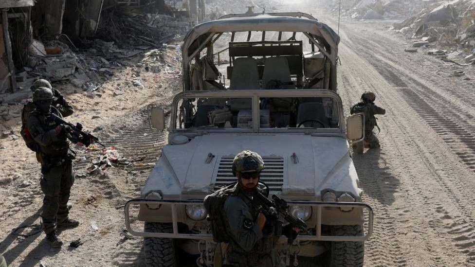 Soldados israelíes en Gaza