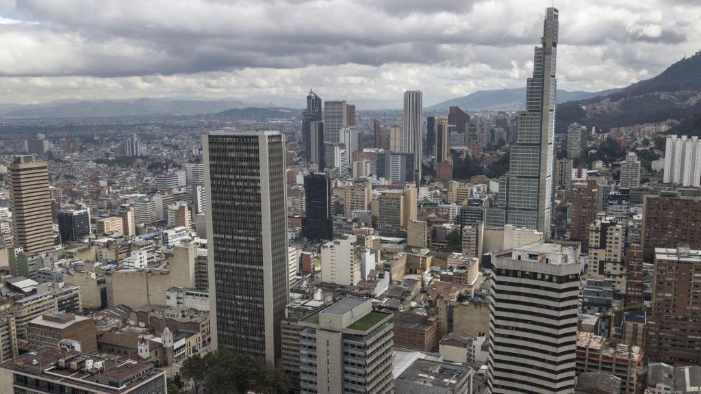 Skyline de Bogotá en una foto aérea tomada en 2021.