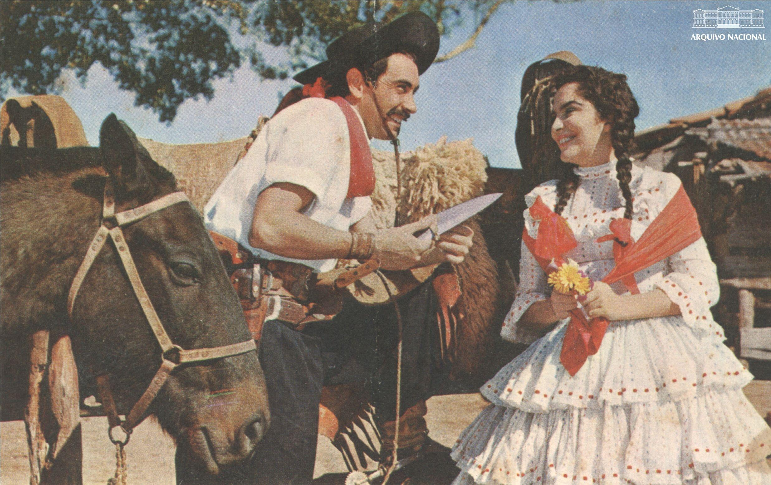 Trajes típicos gaúchos. Foto: Arquivo Nacional