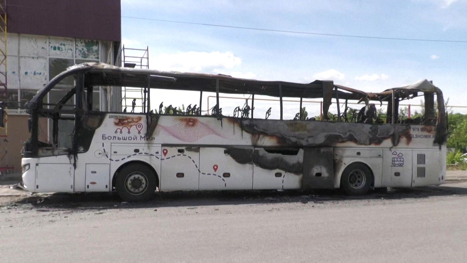 Seven killed after drone hits bus in Russia-controlled part of Ukraine