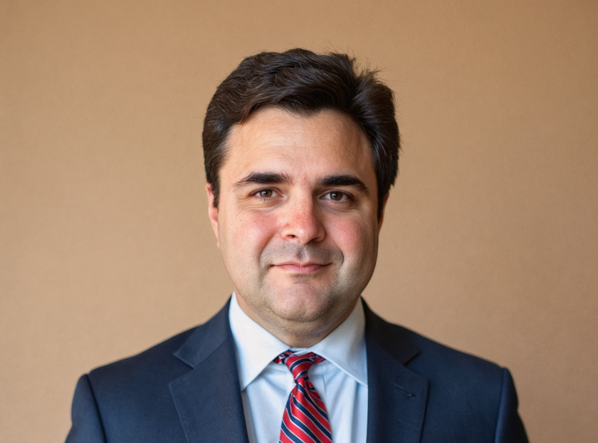 O ex-c&ocirc;nsul dos EUA em S&atilde;o Paulo, Ricardo Zuniga, em retrato profissional, com fundo branco; ele usa terno e gravata