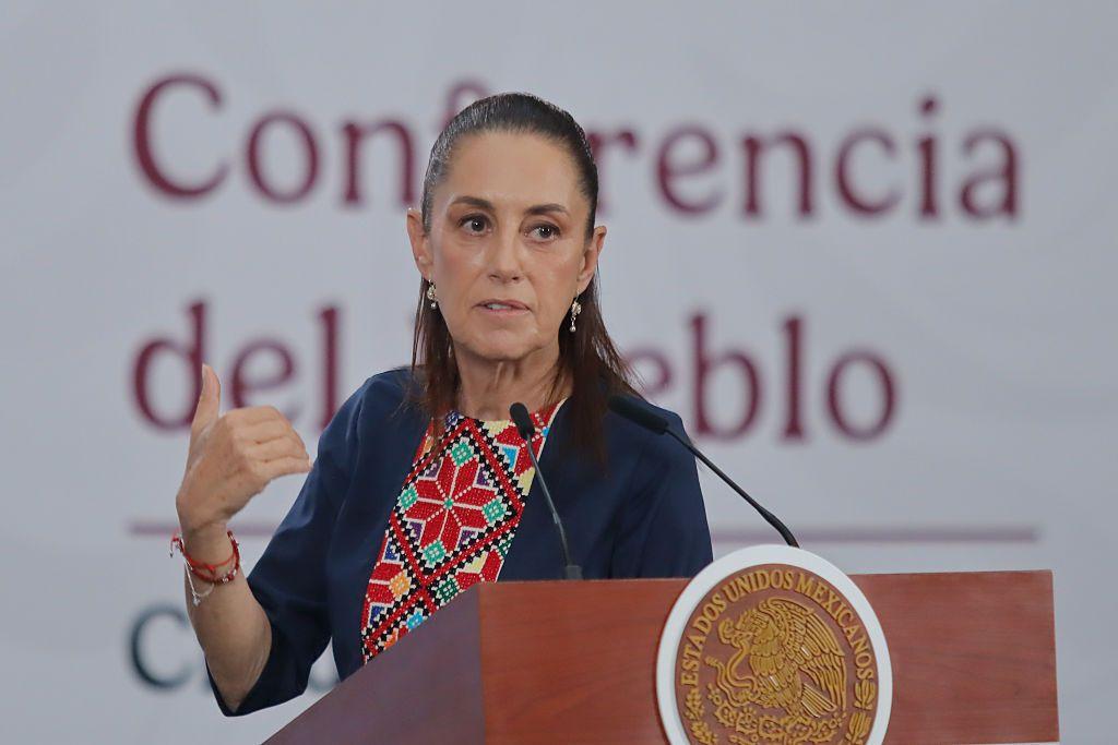 Claudia Sheinbaum en una conferencia de prensa