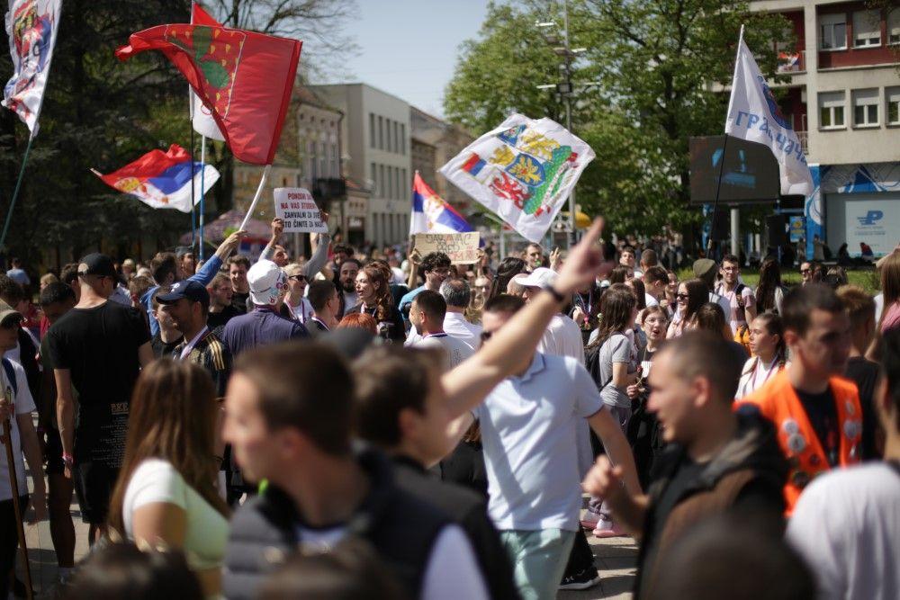 studenti, studentski protest u Kraljevu
