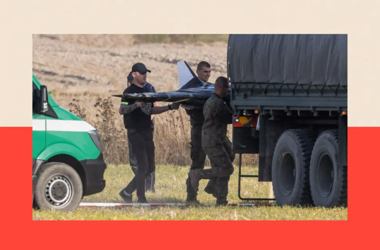 پولینڈ میں گرنے والا ایک پراسرارڈرون