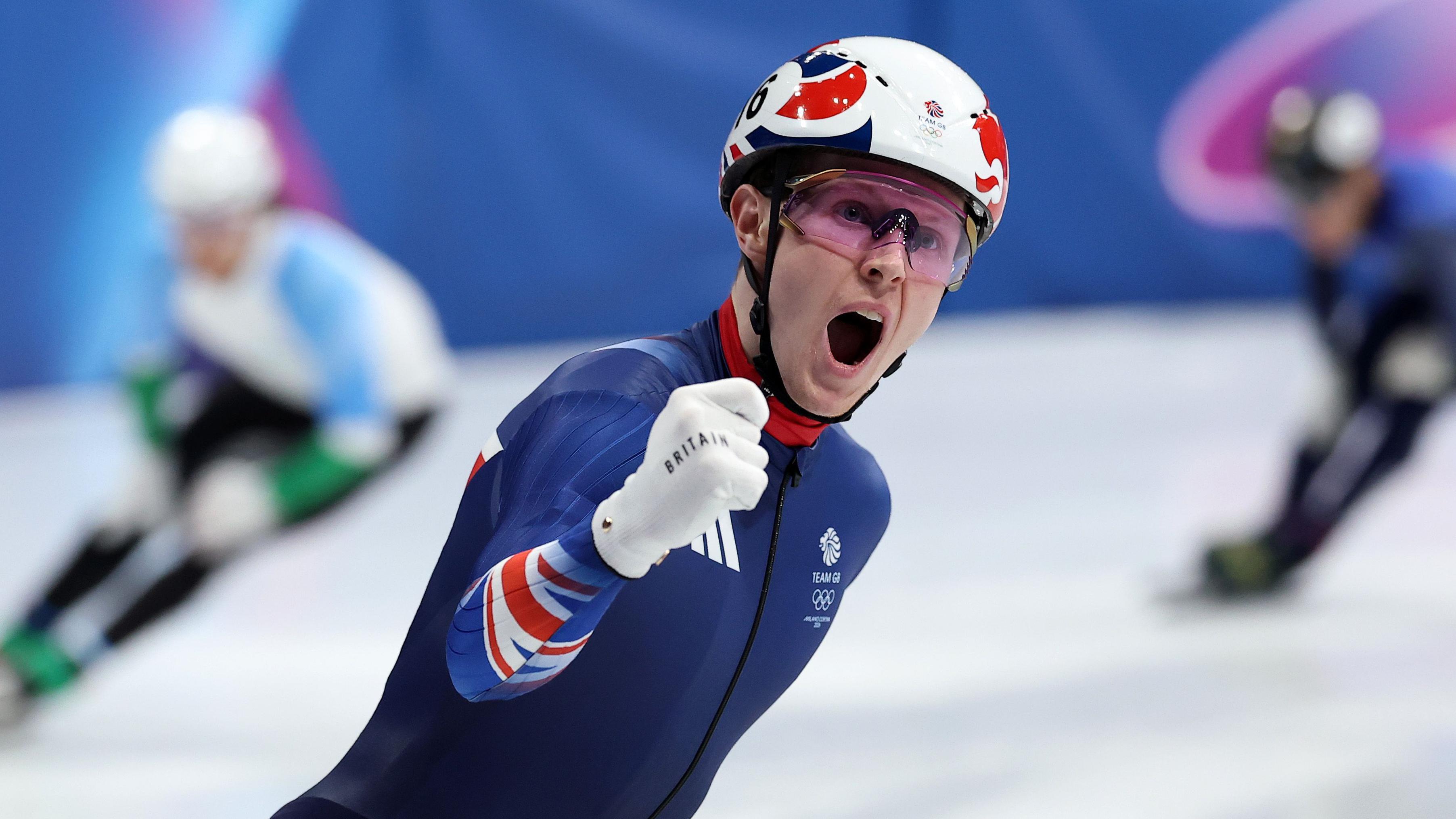 Winter Olympics: GBs Treacy makes 1500m short track speed skating final - watch