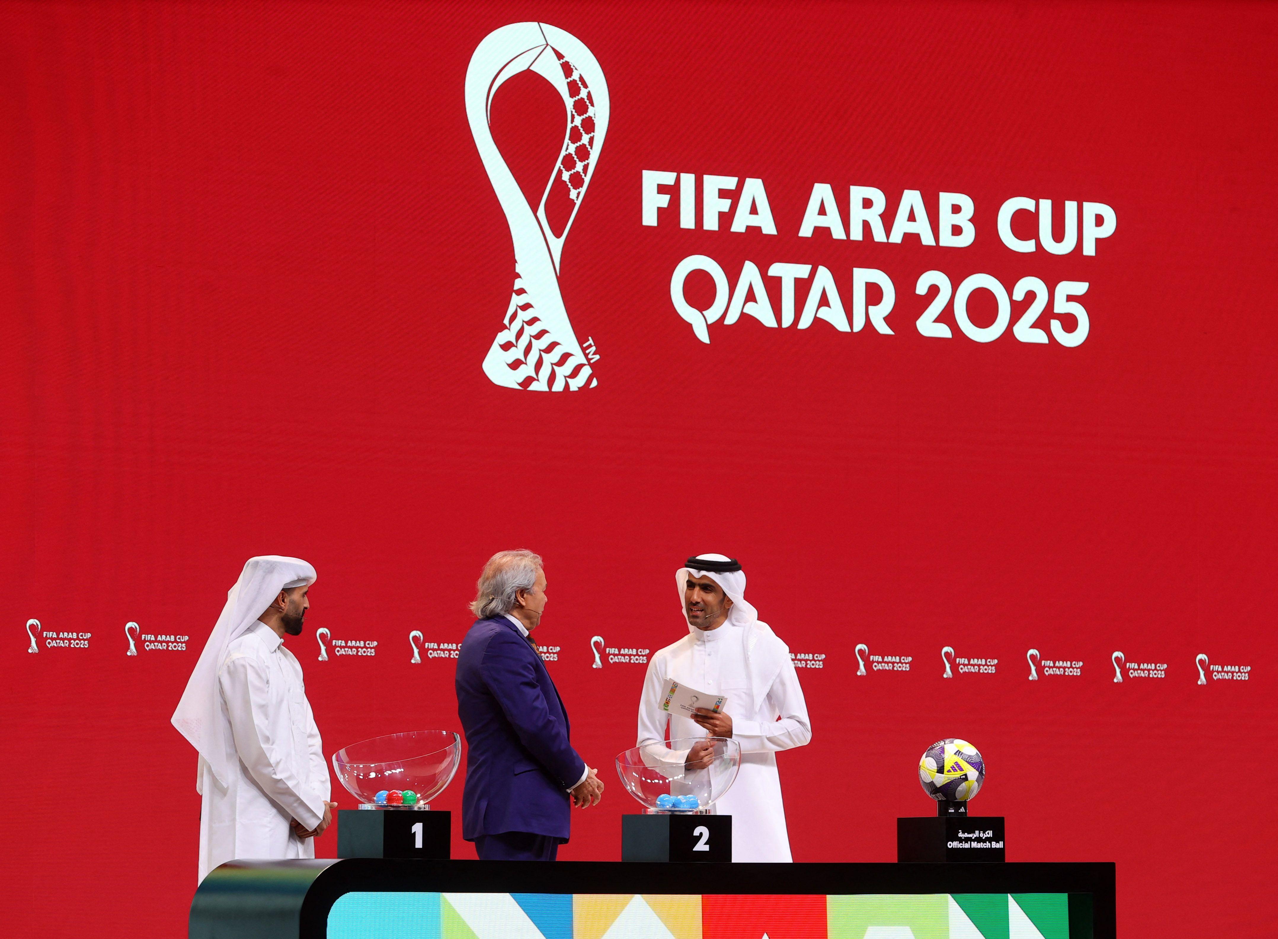 جانب من مراسم سحب قرعة كأس العرب 2025