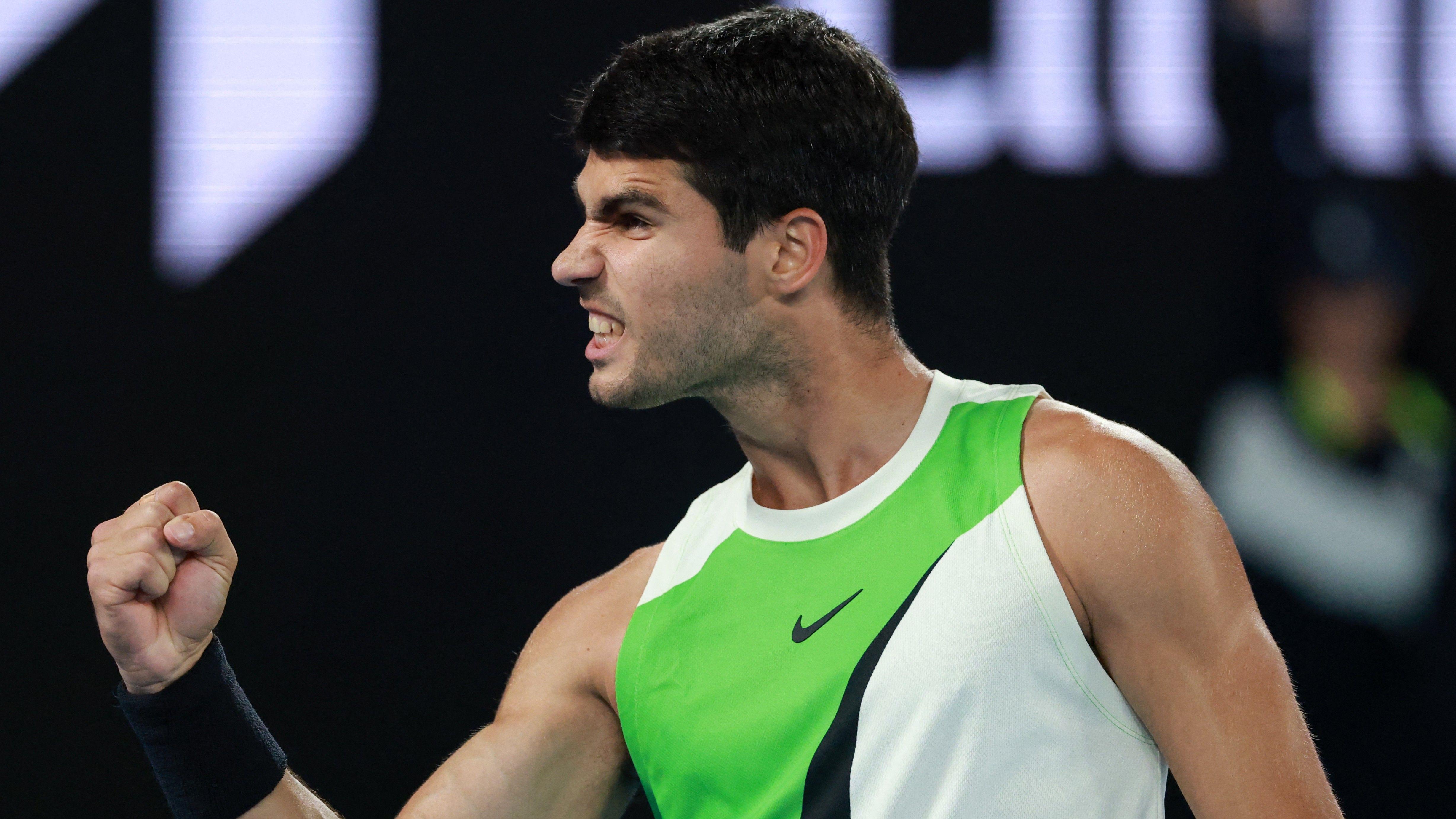 Australian Open final: Alcaraz breaks to lead Djokovic in third set - listen & follow