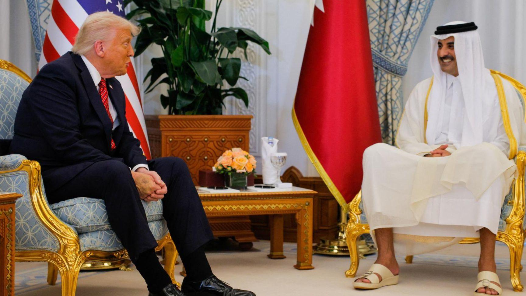 Trump holding talks in Qatar after meeting 'attractive, tough' Syrian president in Riyadh