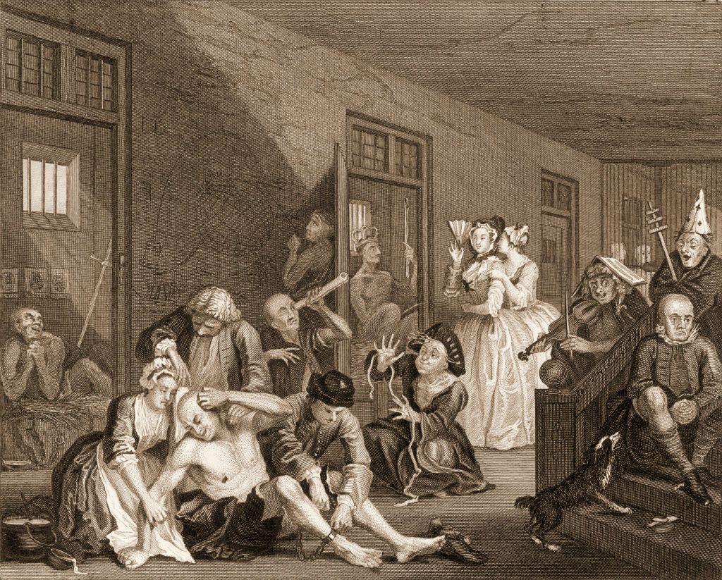 رسم من داخل مستشفى بيثلم يعود لعام 1735