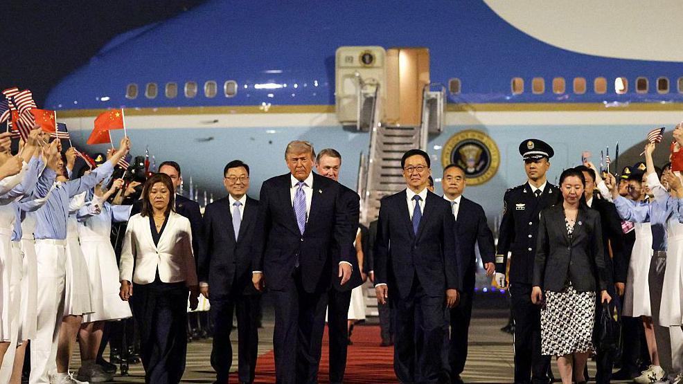 Trump arrives in China for high-stakes meeting with Xi Jinping