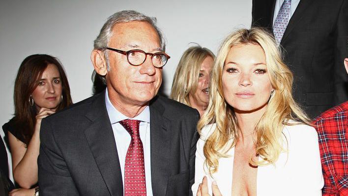 Isak Andic y la modelo Kate Moss.