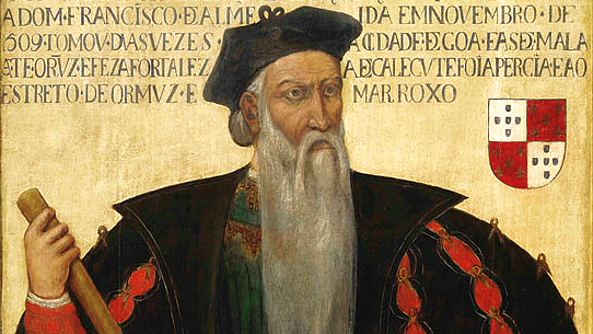  O conquistador portugu&ecirc;s Afonso de Albuquerque, em imagem de autor desconhecido