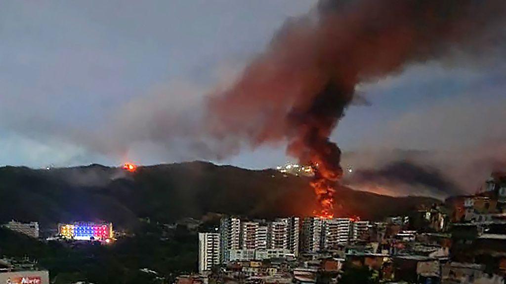 Imagen de Caracas tras el ataque.