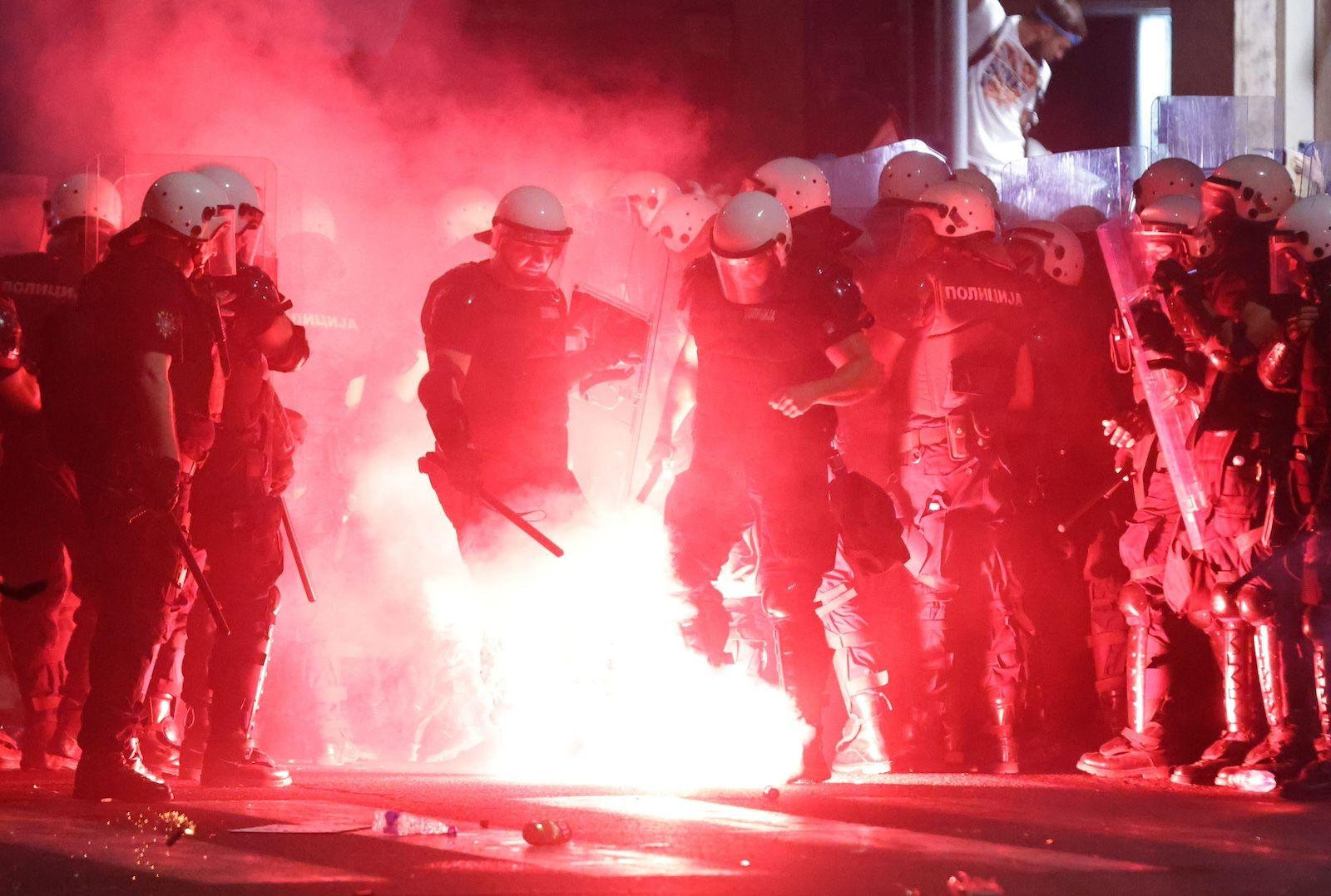 Vidovdan protest policija