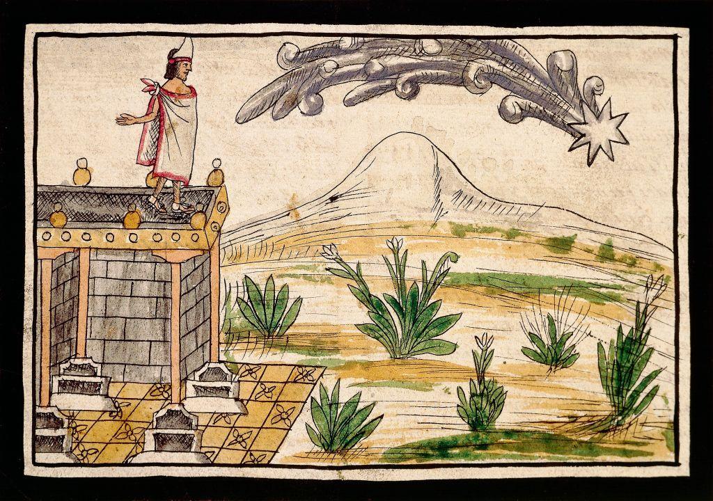 Moctezuma observando un cometa