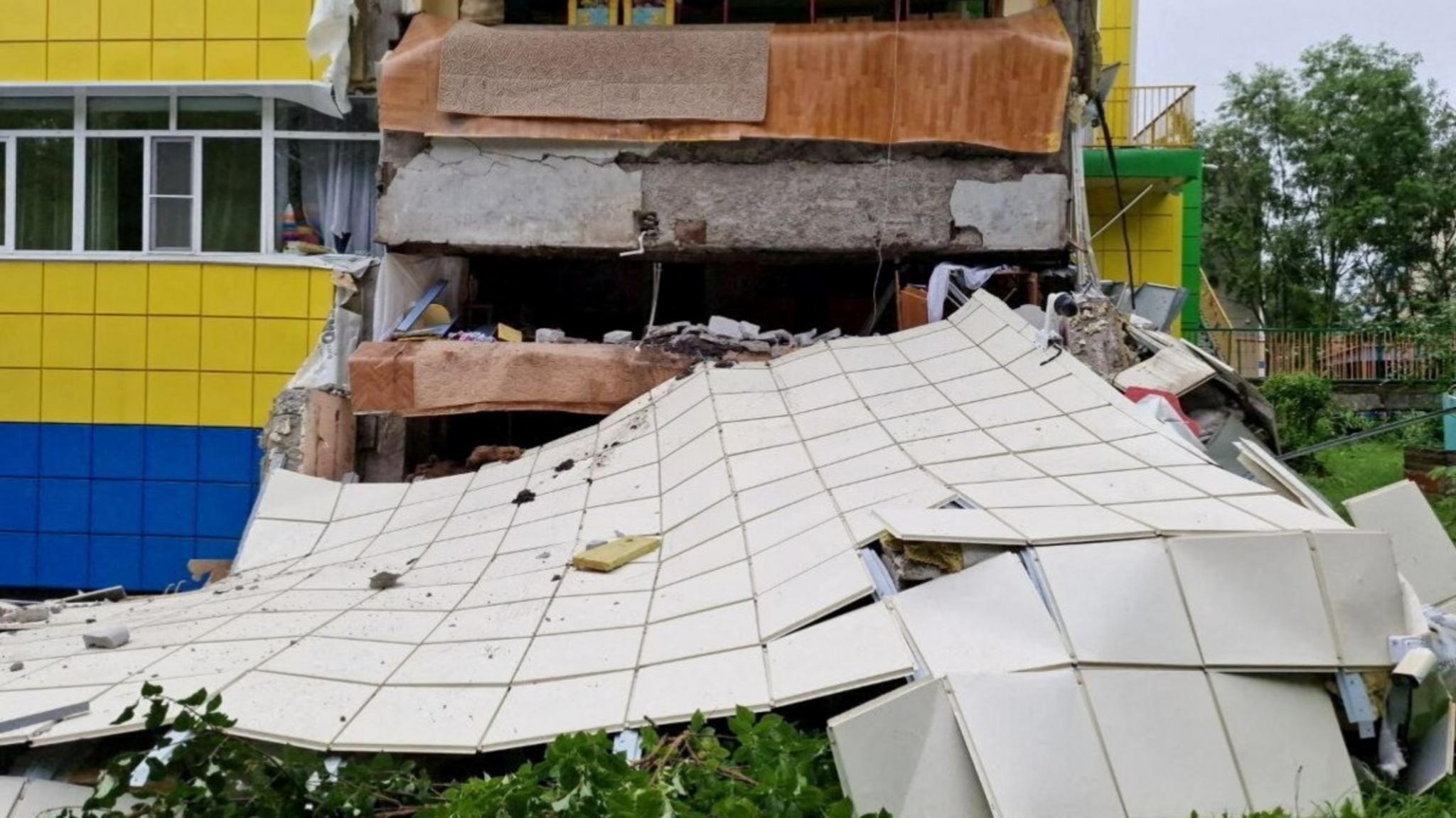 Jardín infantil destruido en Petropávlovsk-Kamchatski