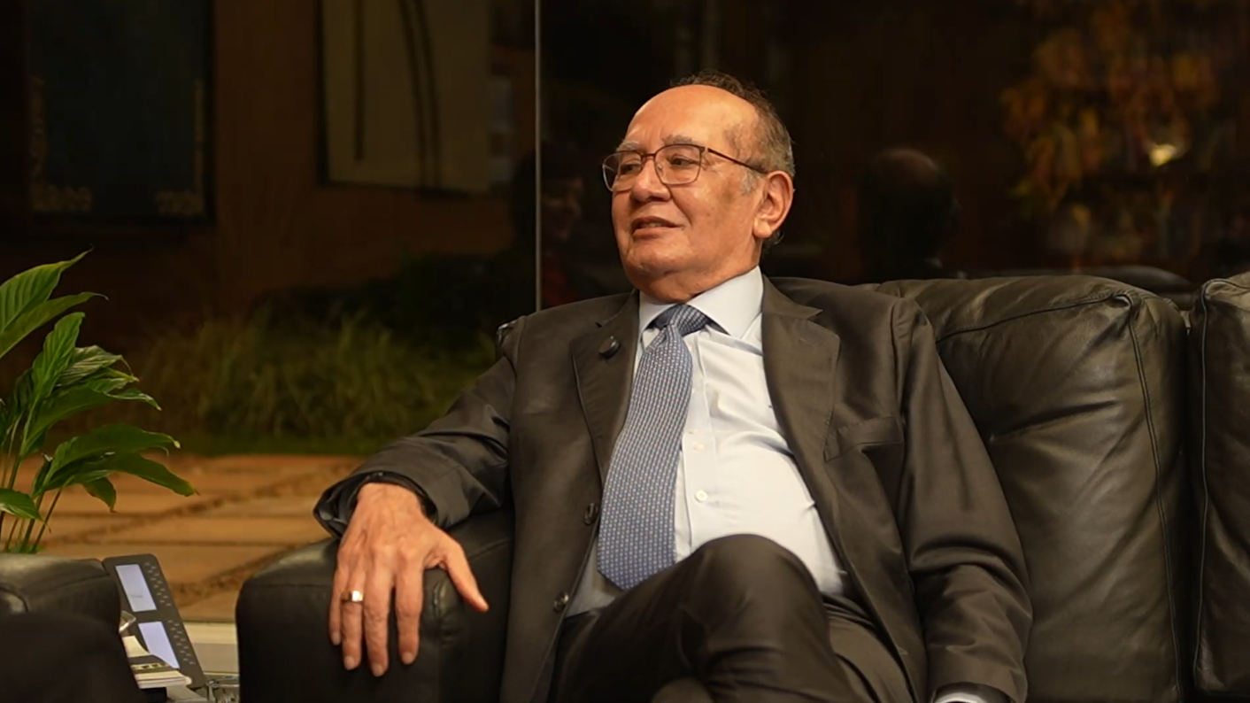 Gilmar Mendes, em entrevista à BBC em seu gabinete. 
