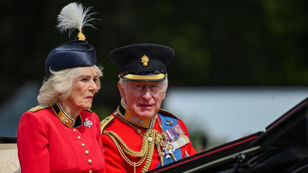 King Charles and Queen Camilla leave Buckingham Palace for Trooping the Colour birthday parade