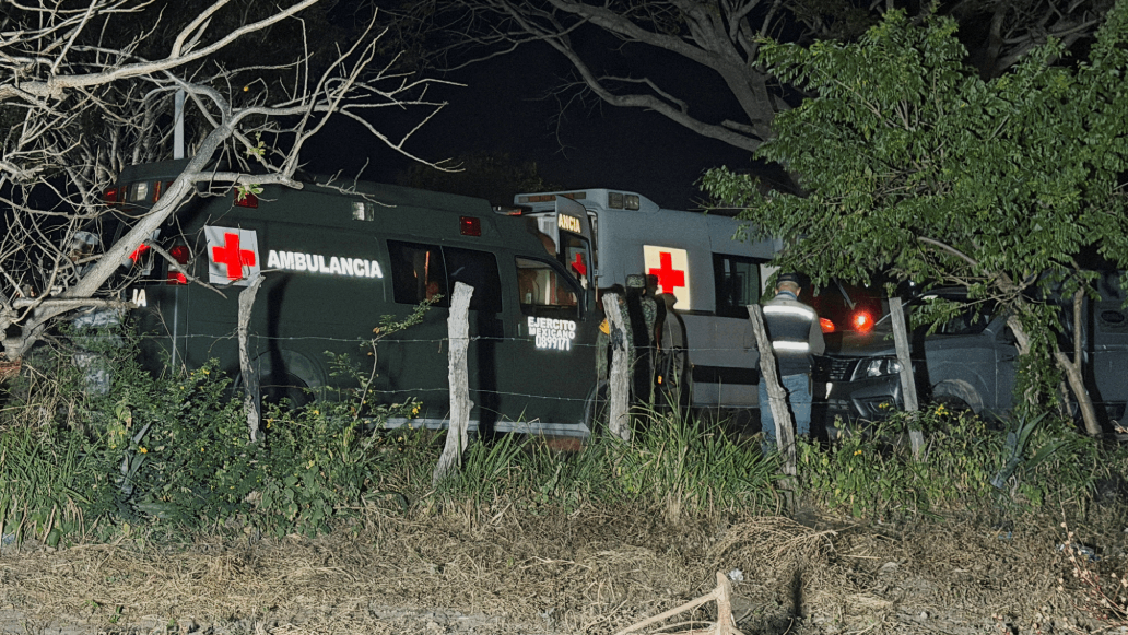 Ambulancias en el sitio del accidente