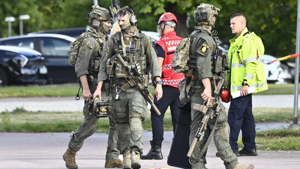 Two teenagers seriously injured after sword attack at Swedish school