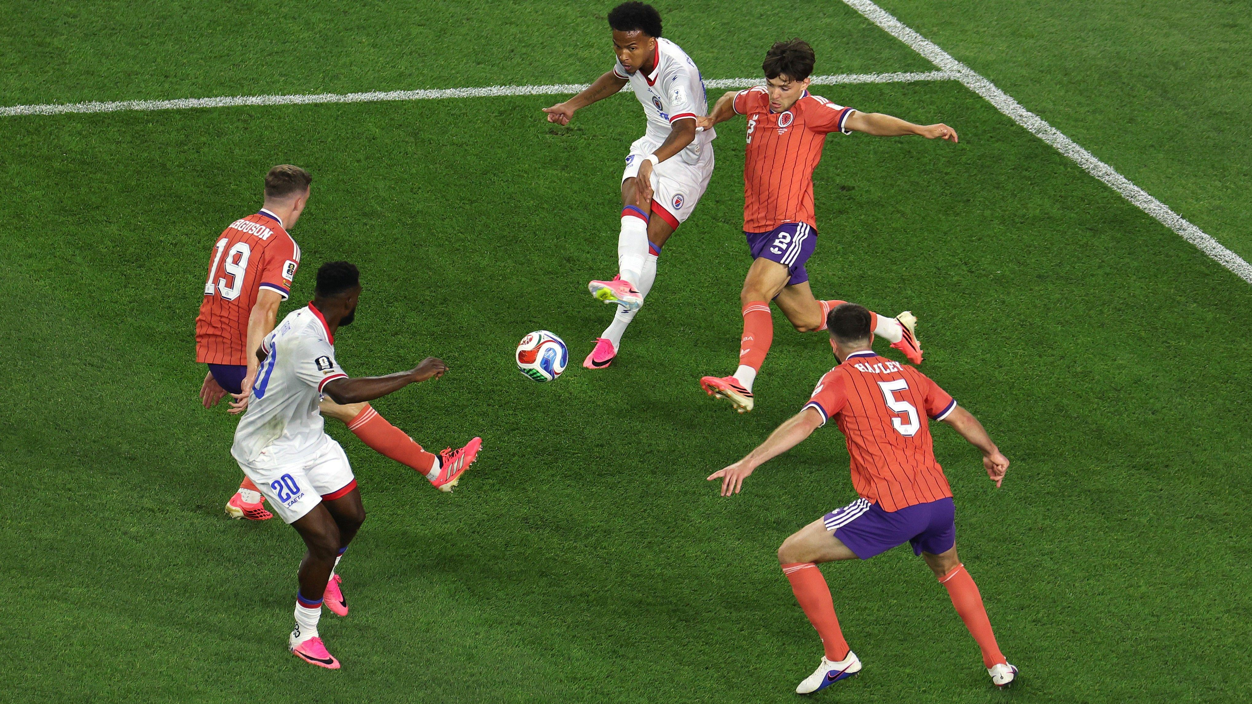 Watch: McTominay clatters post as Scotland stay goalless with Haiti