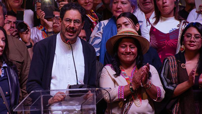 Iván Cepeda y Aída Quilcué, el pasado 21 de junio de 2026 en Bogotá.