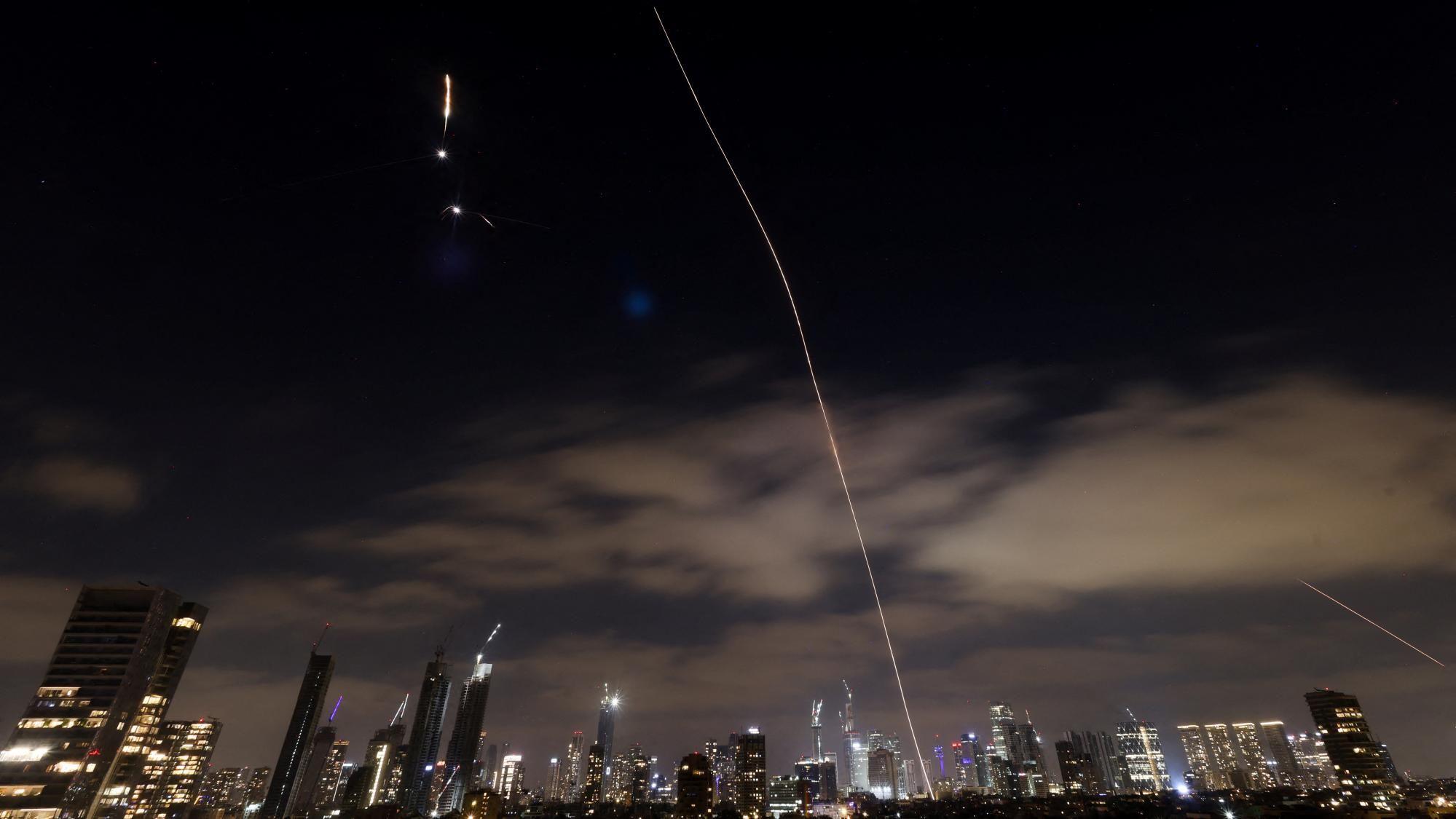 Iranian missiles seen over Tel Aviv after Israel widens Iran attacks