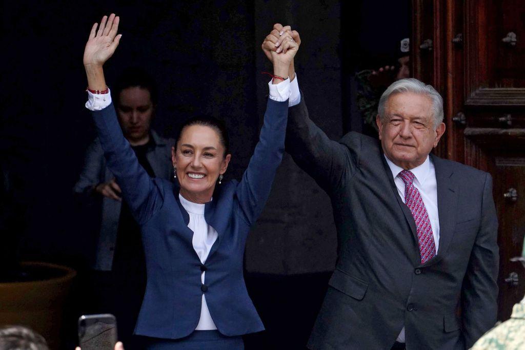 Claudia Sheinbaum y López Obrador