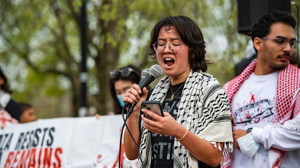 Protesta pro-palestina en Harvard