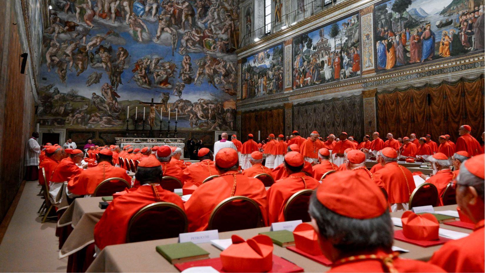 Cardinals return for day two of papal conclave after black smoke on first night