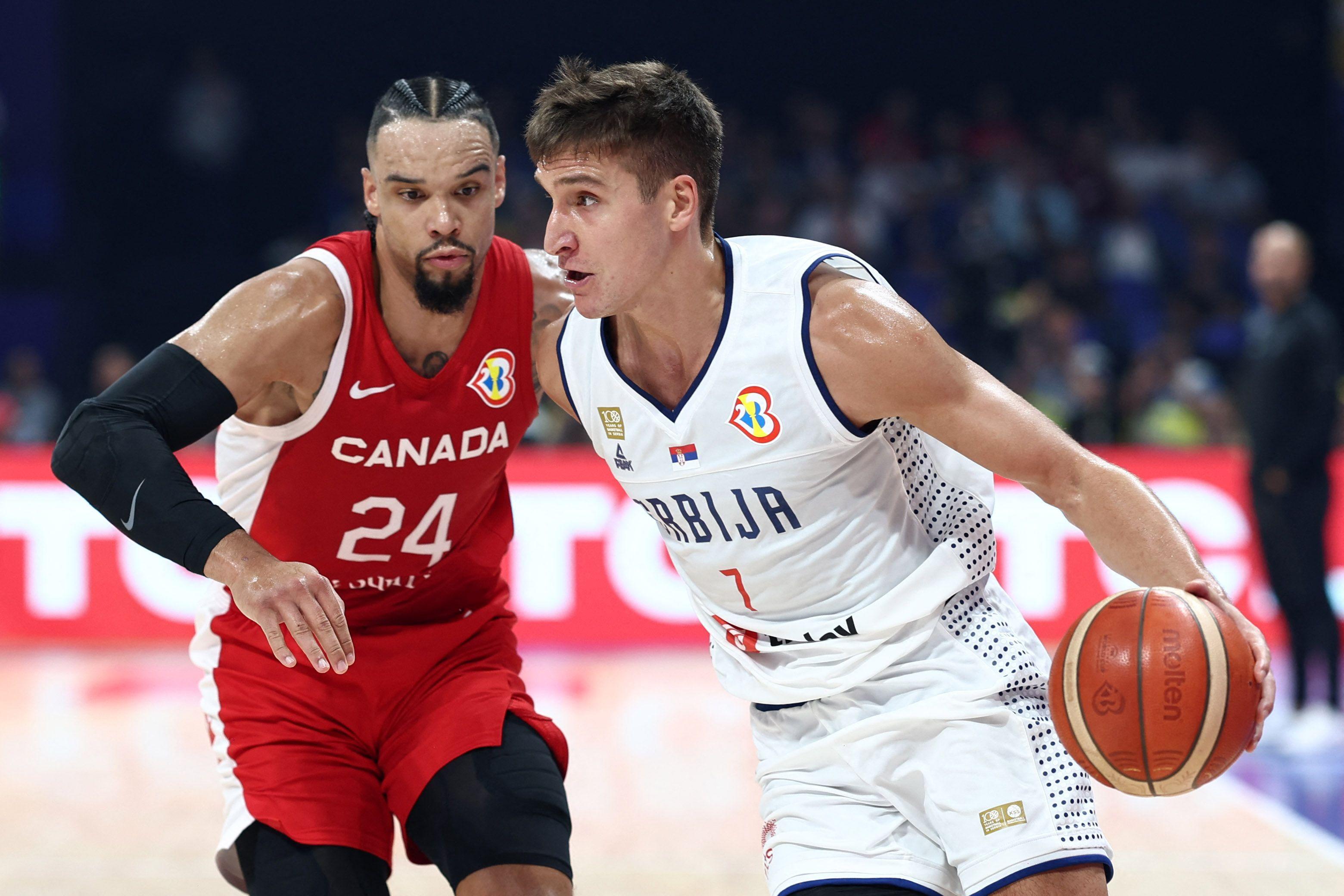 Bogdan Bogdanović protiv Kanade u polufinalu Mundobasketa u Manili 2023.