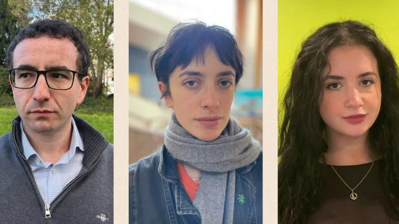 يقول بن دوري (يسار) إنه شعر "بالرعب، لكنه لم يتفاجأ" بالهجوم الذي وقع على شاطئ بونادي. وتقول تاش هايمان (وسط) إنها تشعر اليوم بأمان أقل كيهودية في المملكة المتحدة، ووصفت لافونا زاروم (يمين) كيف تخلى عنها بعض أصدقائها