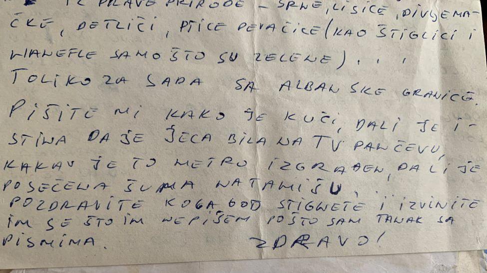 pismo napisano štampanim slovima