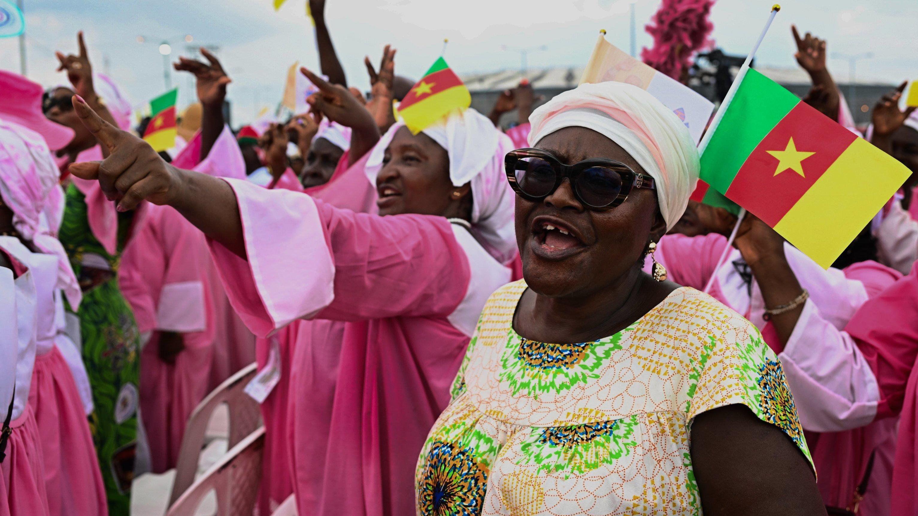 Thousands celebrate open-air Mass with Pope Leo in Cameroon - in pictures