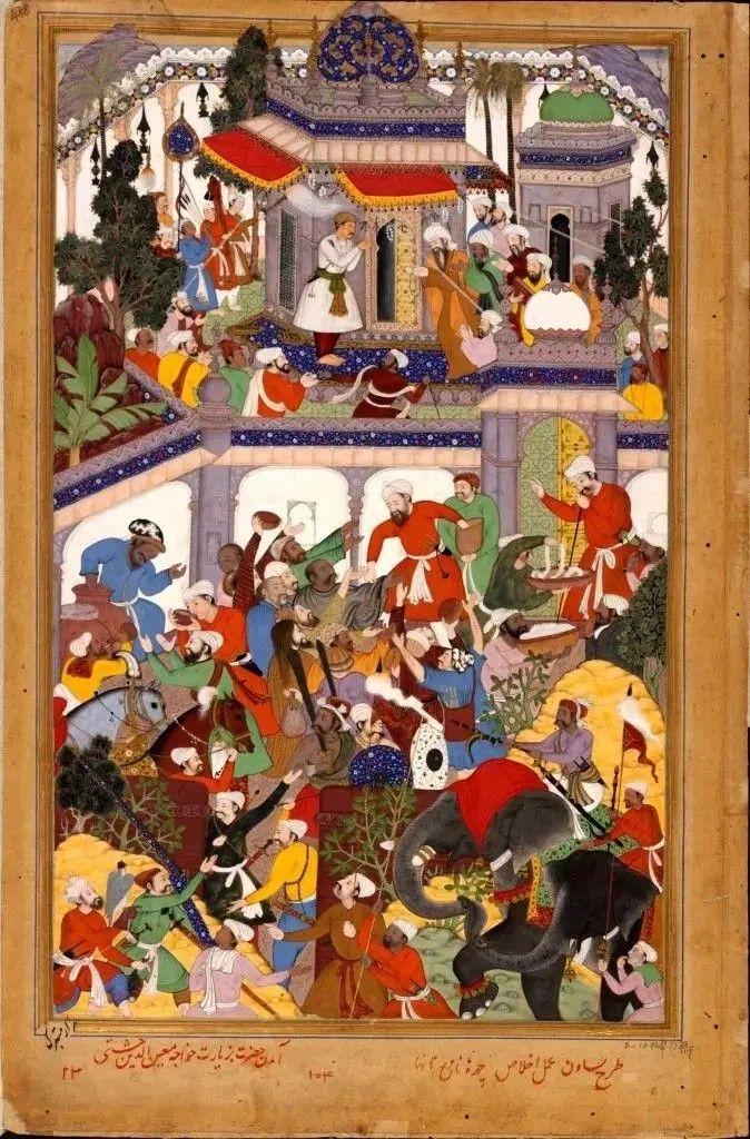 اکبر بادشاہ کی اجمیر درگاہ پر حاضری کی تصویر کشی