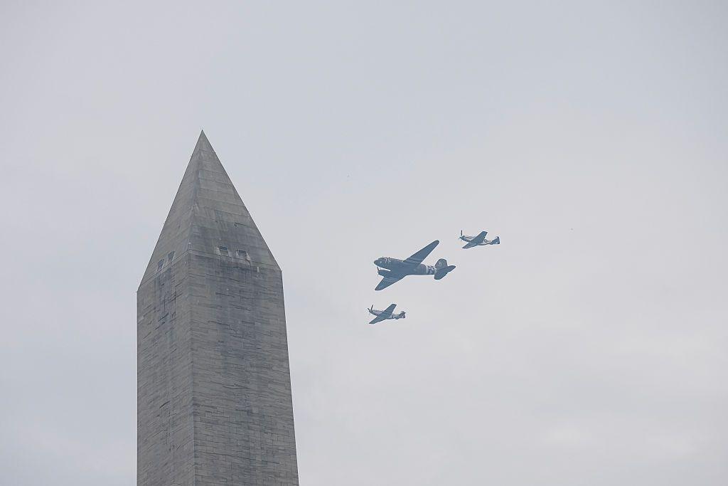 Aviones de guerra sobre el espacio aéreo de Washington D.C.