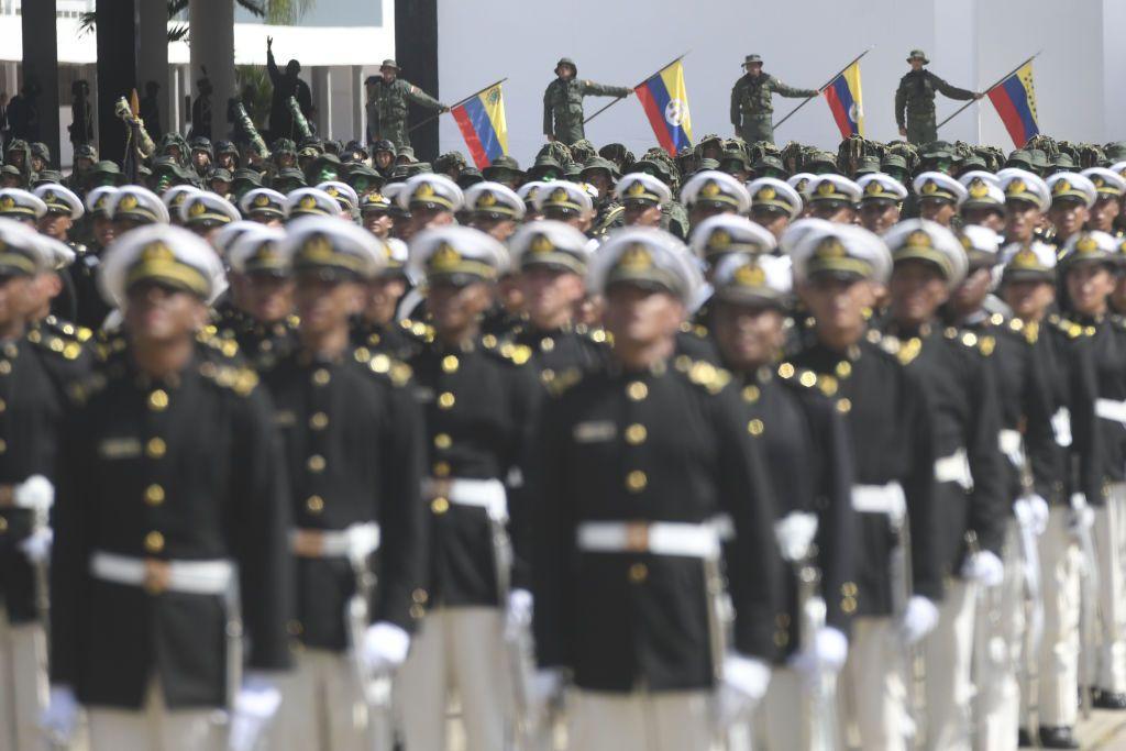 Miembros de la Marina venezolana durante los actos de la tercera posesión de Maduro en enero de 2025.