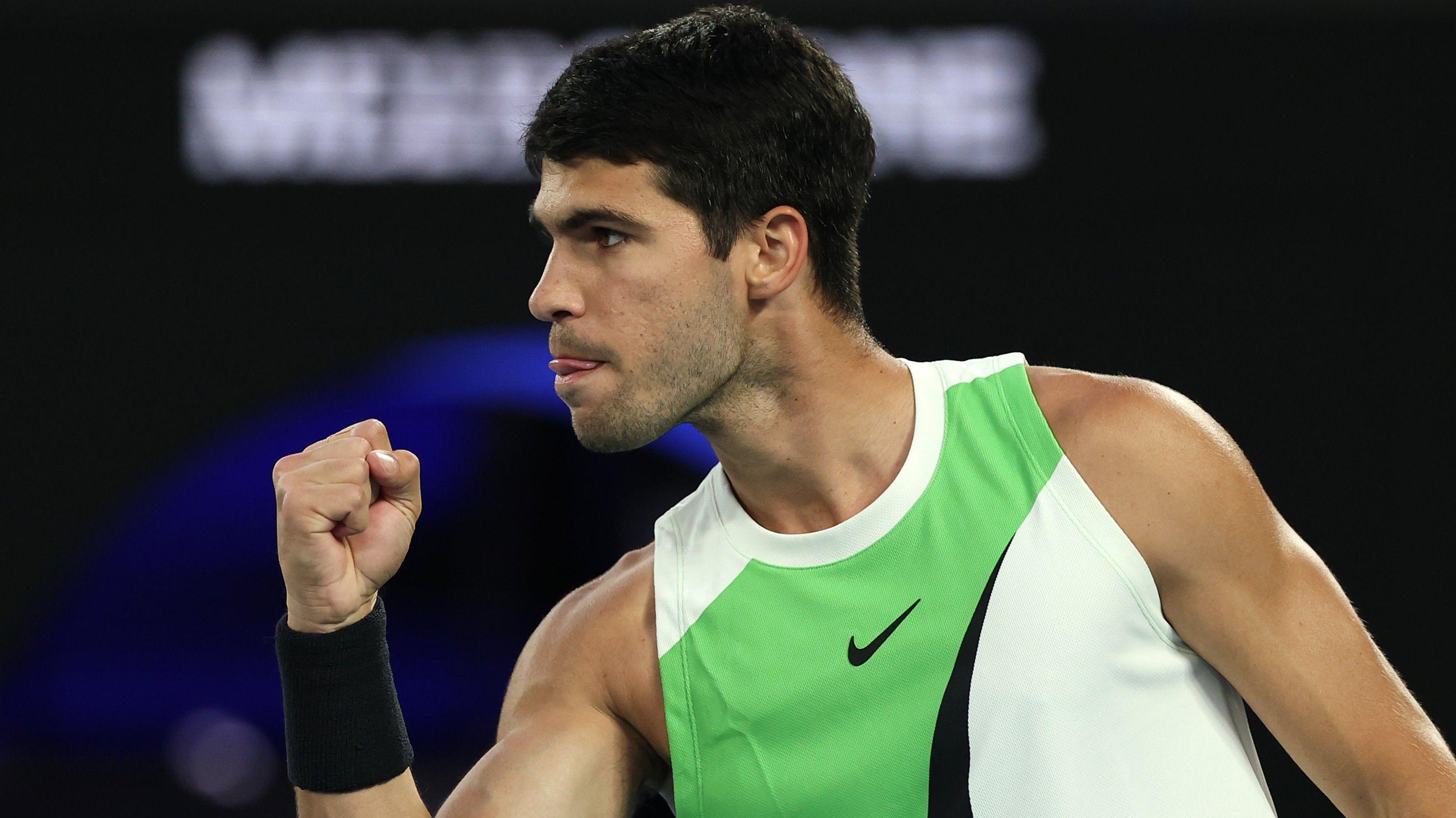 Australian Open final: Alcaraz leads Djokovic by break in tense second set