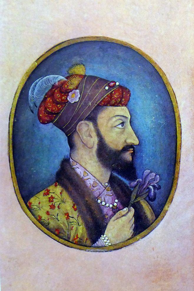 لوحة مغولية تعود إلى القرن السابع عشر تُصوِّر الإمبراطور المغولي أورنغزيب (1618-1707)