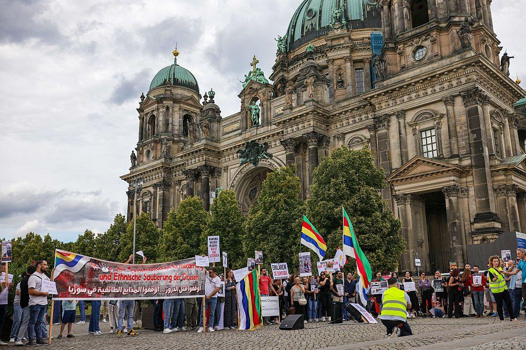 تظاهرة داعمة لدروز السويداء في برلين - أغسطس/ آب 2025