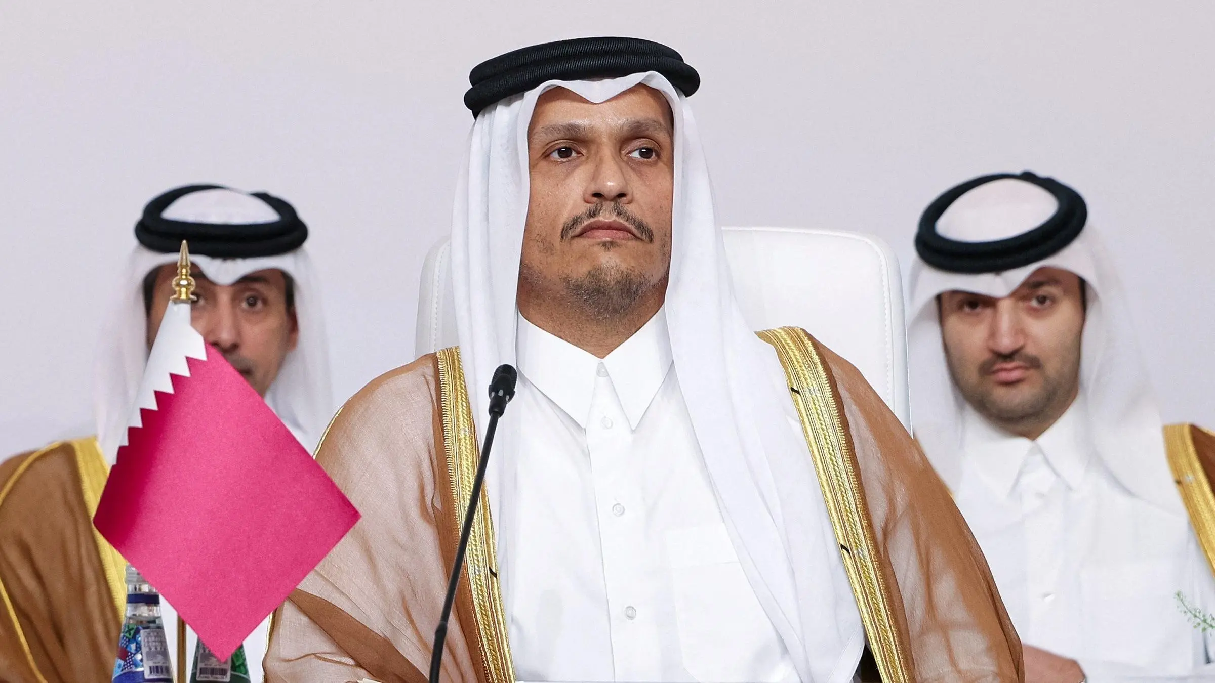 حضر رئيس مجلس الوزراء ووزير الخارجية القطري، الشيخ محمد بن عبد الرحمن بن جاسم آل ثاني، الاجتماع الوزاري التحضيري للقمة العربية الإسلامية الطارئة في الدوحة، قطر، 14 سبتمبر/أيلول 2025.