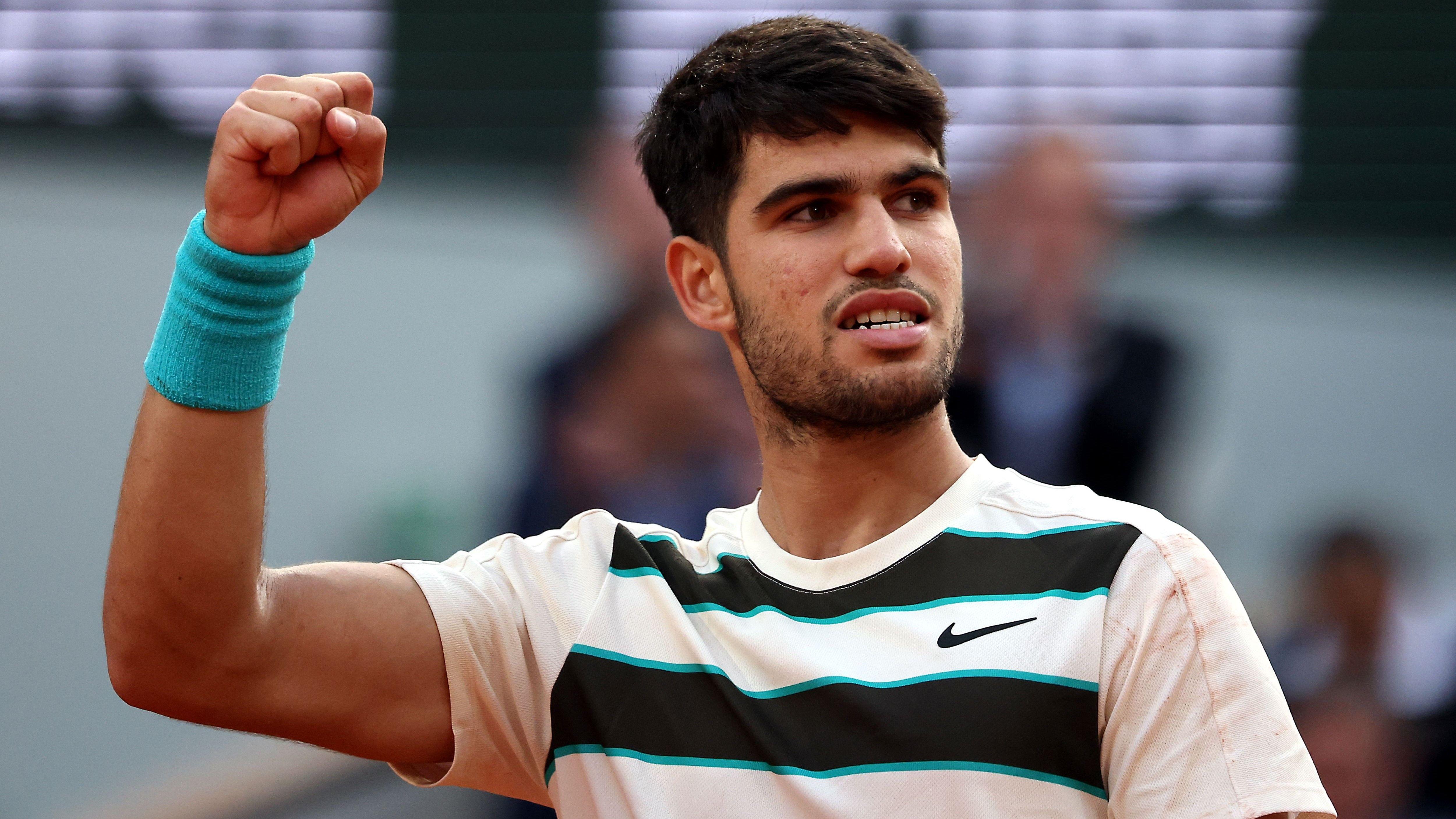 French Open final: Alcaraz serving for title after five-hour epic - radio & text