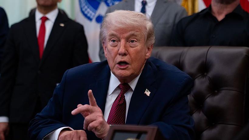 El presidente estadounidense, Donald Trump, este 18 de abril en la Casa Blanca.