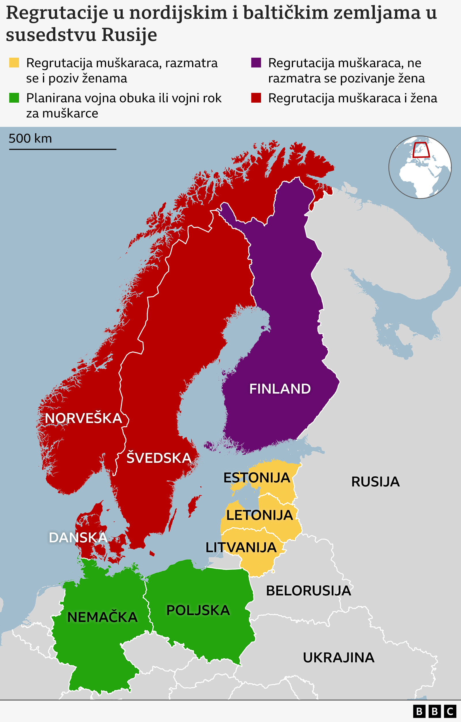regrutacija, vojni rok, vojna obuka, regrutacija žena u nekim evropskim zemljama