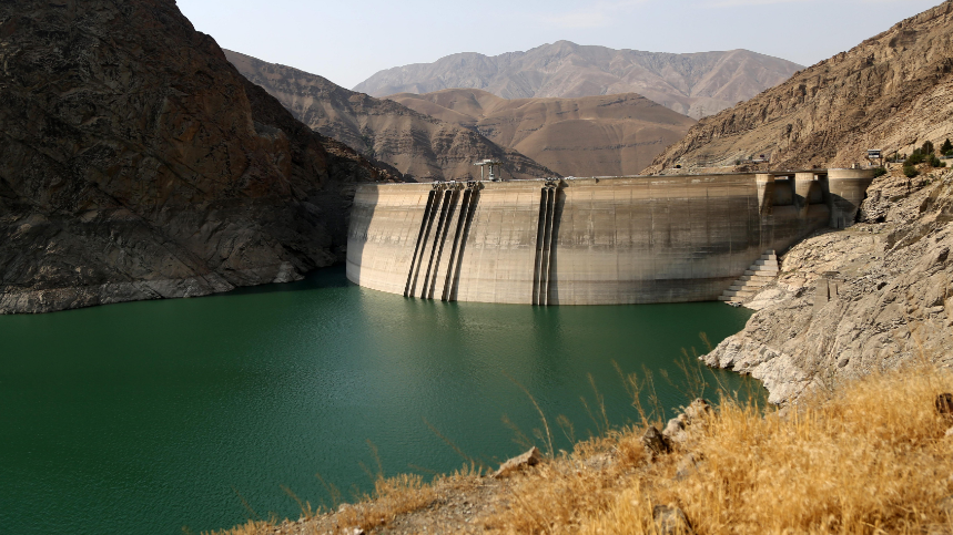 سد أمير كبير في 29 يوليو/تموز 2025/