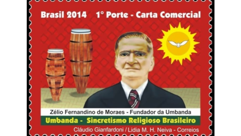 Selo em homenagem a Zélio de Moraes 