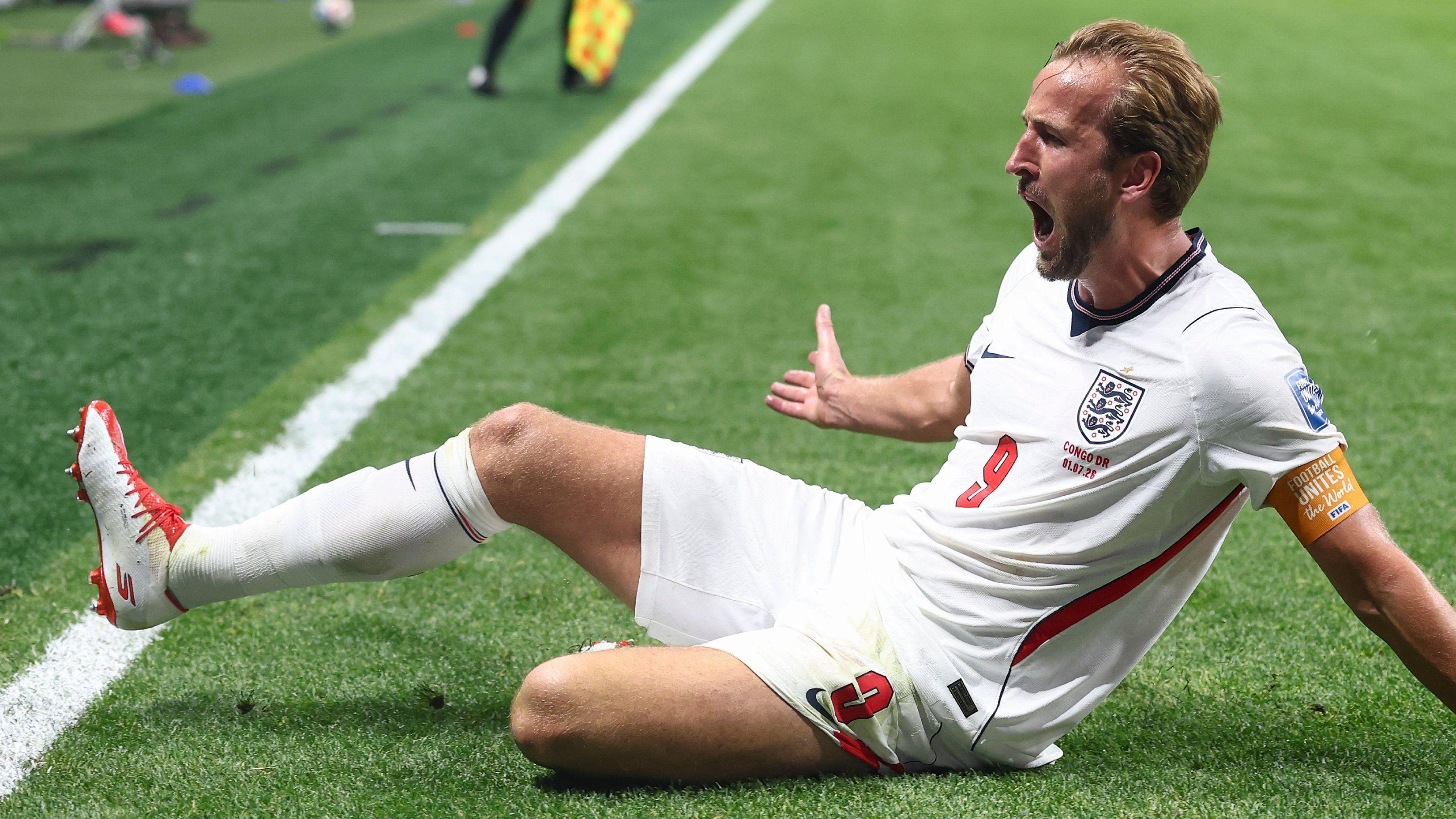 Watch as Kane's superb double completes England turnaround against DR Congo